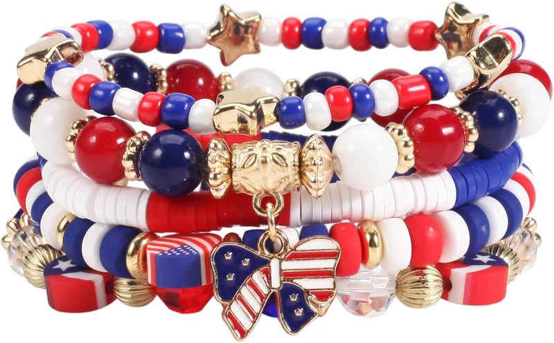 Lonext Halloween Bracelets Stackable Heishi Beaded Stretch Bracelets - Image 1